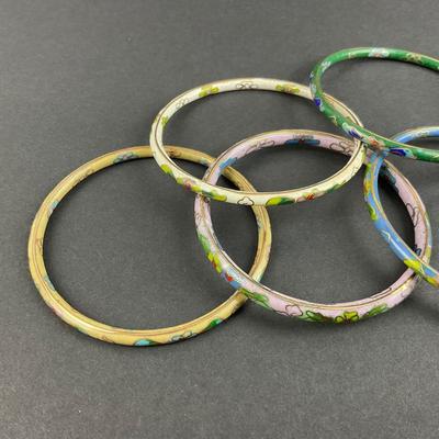 -208- JEWELRY | Assortment Of Cloisonné Bangles
