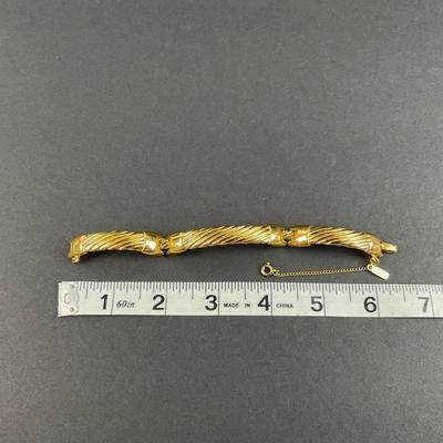 -211- MONET | Gold Tone Bracelet | Marked