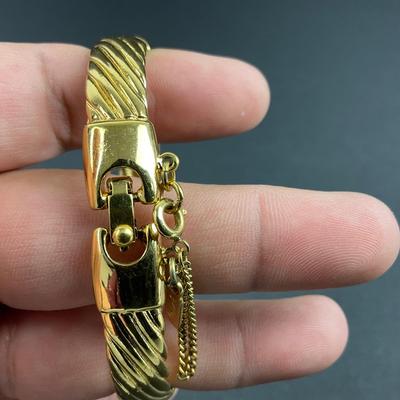 -211- MONET | Gold Tone Bracelet | Marked