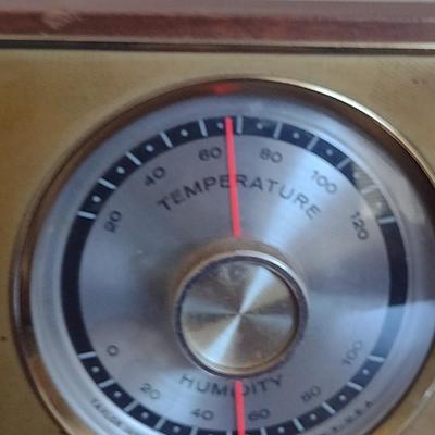 Taylor Thermometer, Hygrometer, Barometer in Mahogany Case