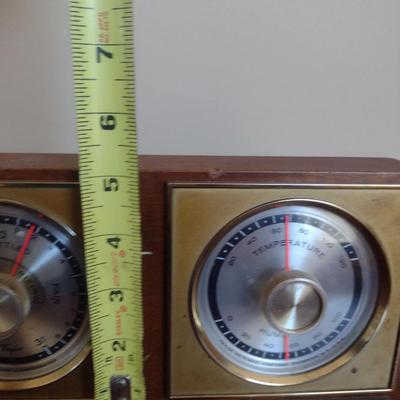 Taylor Thermometer, Hygrometer, Barometer in Mahogany Case