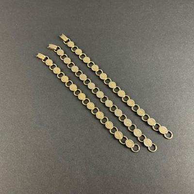 -213- SARAH COVENTRY | Gold Tone Bracelets | Marked