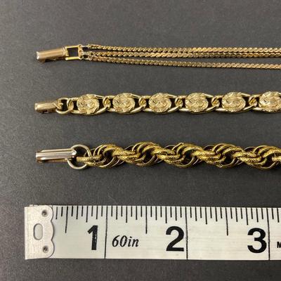 -214- BRACELETS | Gold Tone Celebrity, & Sarah Coventry Bracelets | Marked