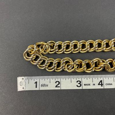 -218- TRIFARI | Gold Tone Necklace & Bracelet Set | Marked