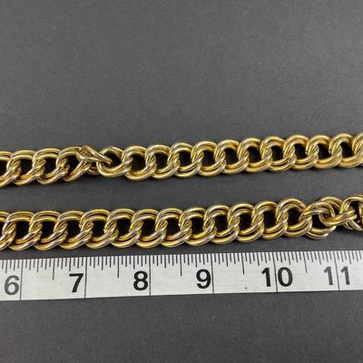-218- TRIFARI | Gold Tone Necklace & Bracelet Set | Marked