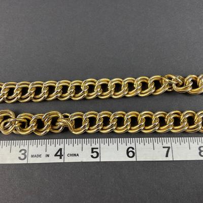 -218- TRIFARI | Gold Tone Necklace & Bracelet Set | Marked