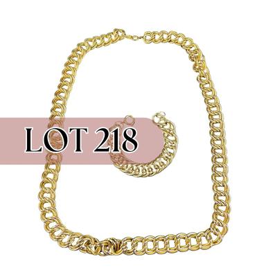 -218- TRIFARI | Gold Tone Necklace & Bracelet Set | Marked