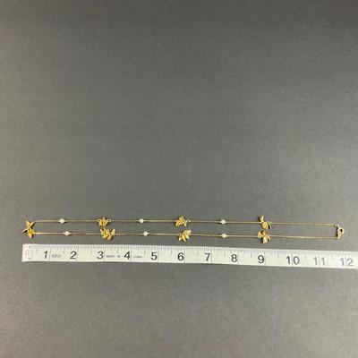 -219- TRIFARI | Gold Tone Necklaces | Marked