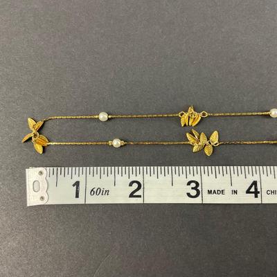 -219- TRIFARI | Gold Tone Necklaces | Marked