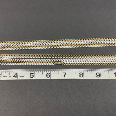 -220- TRIFARI | Gold Tone White Chunky Necklaces | Marked