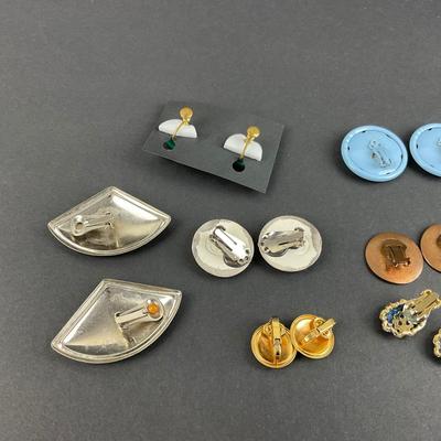 -226- COSTUME JEWELRY | Assorted Blue Clip Earrings