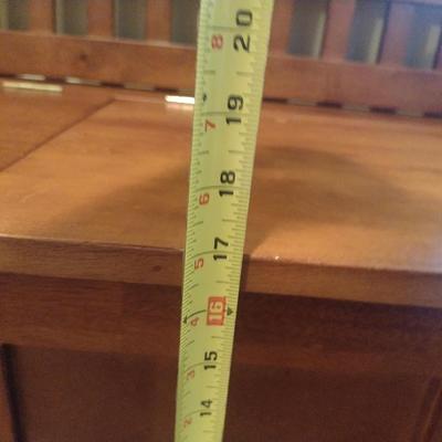Wood Finish Storage Bench- Approx 50" Long