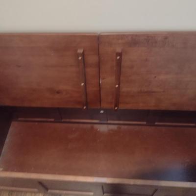 Wood Finish Storage Bench- Approx 50" Long