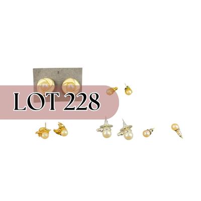 -228- COSTUME JEWELRY | Assorted Pearl Accent Earrings