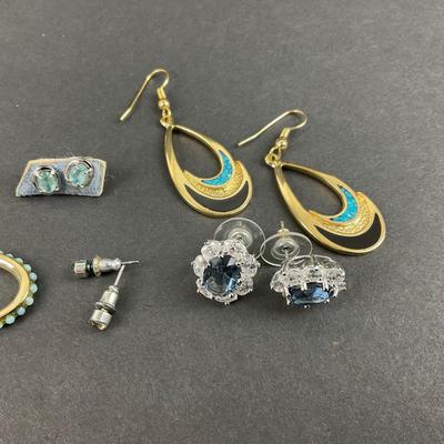 -232- COSTUME JEWELRY | Assorted Blue Earrings