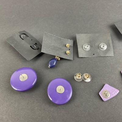 -234- COSTUME JEWELRY | Assorted Purple Earrings