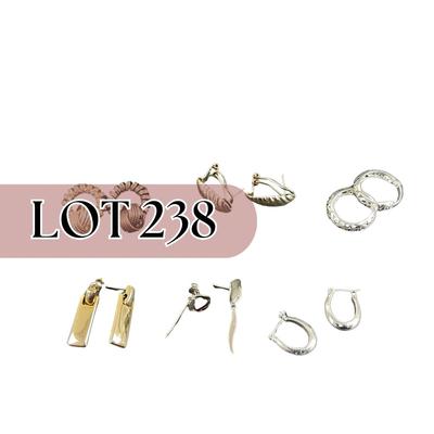 -238- COSTUME JEWELRY | Assorted Silver Tone Earrings