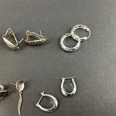 -238- COSTUME JEWELRY | Assorted Silver Tone Earrings