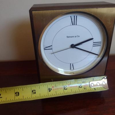 Tiffany & Co. Swiss Made Battery Operated Table Top Clock- Approx 6" Tall