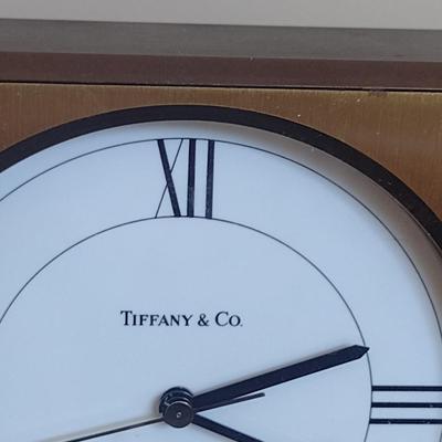 Tiffany & Co. Swiss Made Battery Operated Table Top Clock- Approx 6" Tall