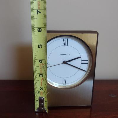 Tiffany & Co. Swiss Made Battery Operated Table Top Clock- Approx 6" Tall