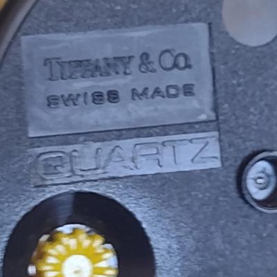 Tiffany & Co. Swiss Made Battery Operated Table Top Clock- Approx 6" Tall