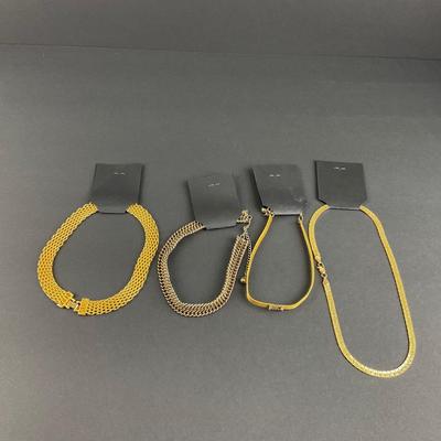 -248- COSTUME JEWELRY | Assorted Gold Tone Necklaces