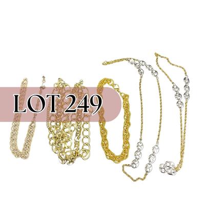 -249- COSTUME JEWELRY | Assorted Gold Tone Necklaces