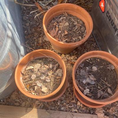 3-PENNINGTON CLAY POTS