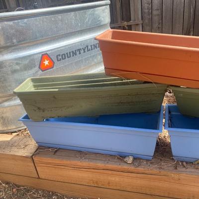 5-24” RECTANGULAR RAILING PLANTERS