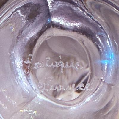 Lalique France Ring Trinket Holder Dish Signed - Leaping Koi Fish