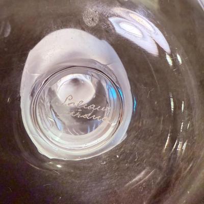 Lalique France Ring Trinket Holder Dish Signed - Finch Pinson Bird
