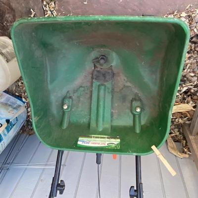 SCOTTS MINI BROADCAST SPREADER, FLO-MASTER SPRAYER, AND TOMATO CAGES