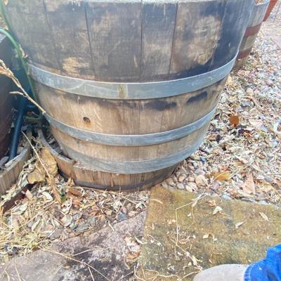 28” & 26” WHISKEY BARREL PLANTERS 18”TALL