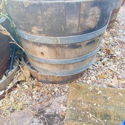 28” & 26” WHISKEY BARREL PLANTERS 18”TALL