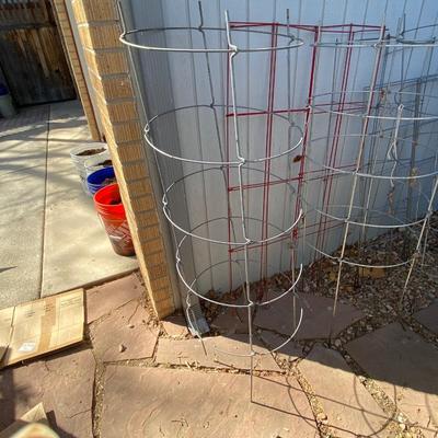 QTY (6) VARIOUS TOMATO CAGES