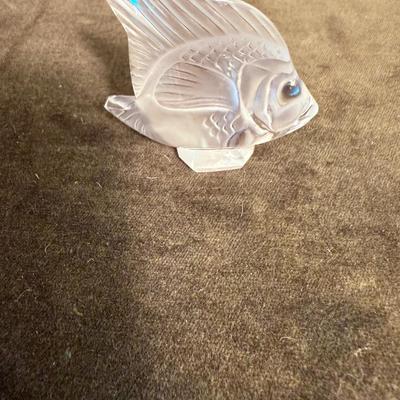 Lalique France 2in Angel Fish Signed
