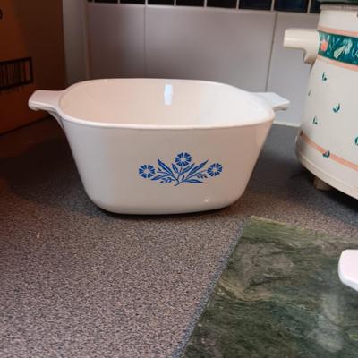 CORNING WARE DISHES AND A RIVAL CROCK POT