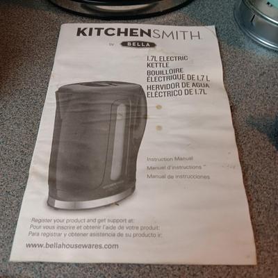 KITCHENAID ROTOR VEGETABLE SLICER ATTACHMENT, BELLA ELECTRIC KETTLE & A STEAMER