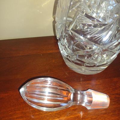 Crystal Decanter with Stopper- Approx 15" Tall