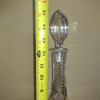 Crystal Decanter with Stopper- Approx 15" Tall