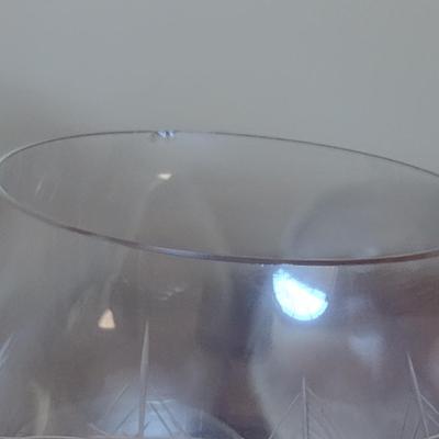 Five Piece Cordial Set with Etched Ship Design- Decanter and Four Glasses