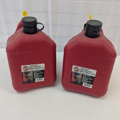 Pair Of 2 Gallons 8 Ounces Empty Gas Containers