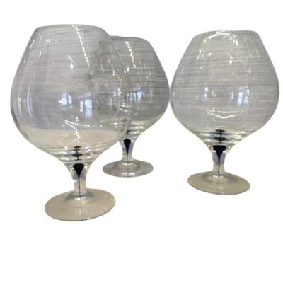 Dining Room - Orrefors Blue Intermezzo Brandy Set of 3 stems