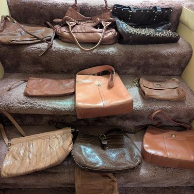 Assortment Of Handbags Leather Fossil Halston Etienne Aigner Choice F