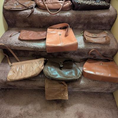 Assortment Of Handbags Leather Fossil Halston Etienne Aigner Choice F