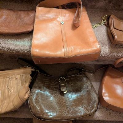 Assortment Of Handbags Leather Fossil Halston Etienne Aigner Choice F