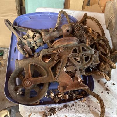 Antique hay trolley