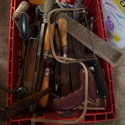 Vintage Coca-Cola crate with tools in it