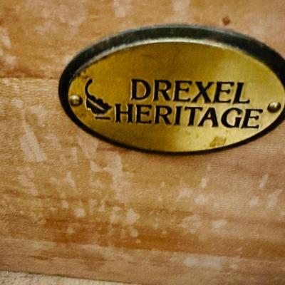 Furniture - Master Bedroom -Marble top Left Side Table by Drexel Heritage 3' 9" + Decor